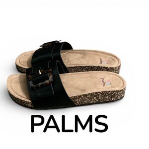 New authentic Palms black slide sandals sz 10 W 10 M